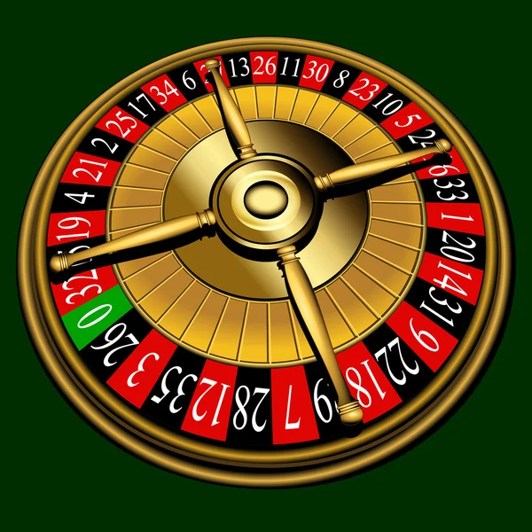 Roue de roulette, vecteur — Image vectorielle