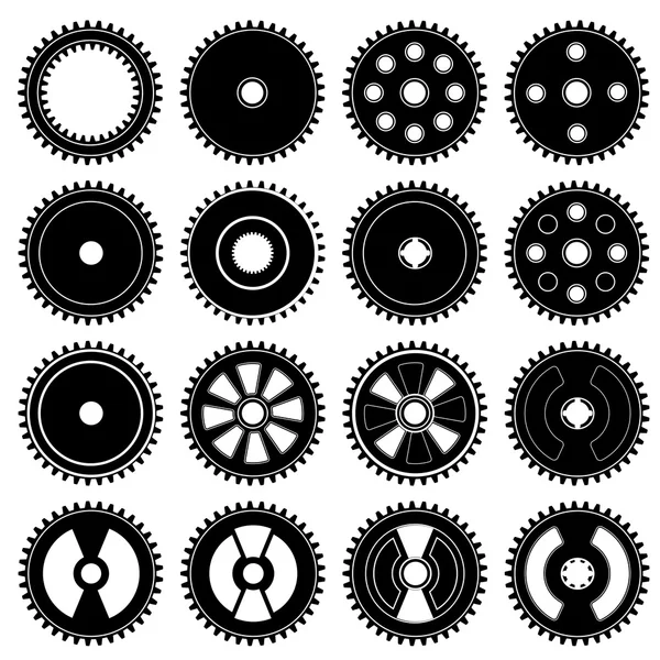 Set of gears, vector — Stock Vector