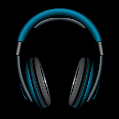 Mavi basit kulaklıklar