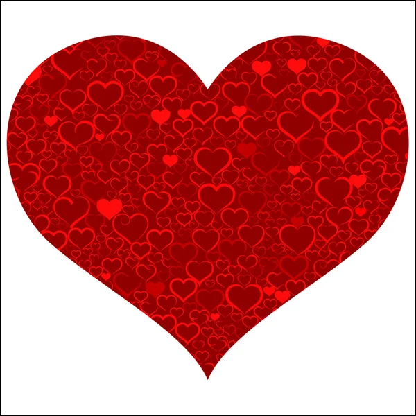 Färgglada alla hjärtans dag med hjärtan, vektor — Stock vektor