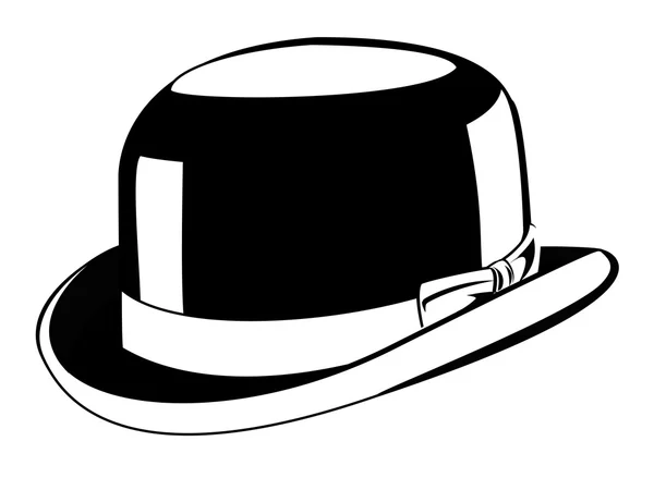 Chapeau noir élégant — Image vectorielle