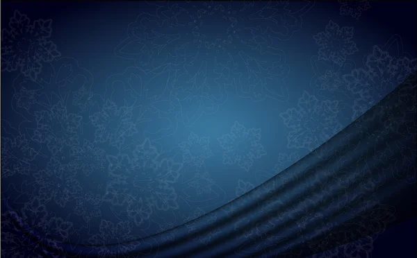 Синий рождественский фон со снежинками — стоковый вектор