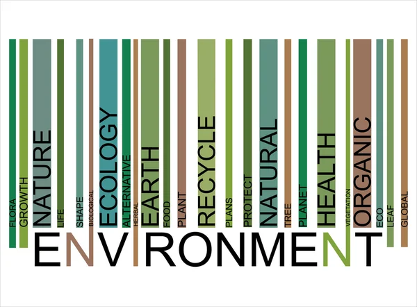 ENVIRONMENT text bar-code — Stock Vector