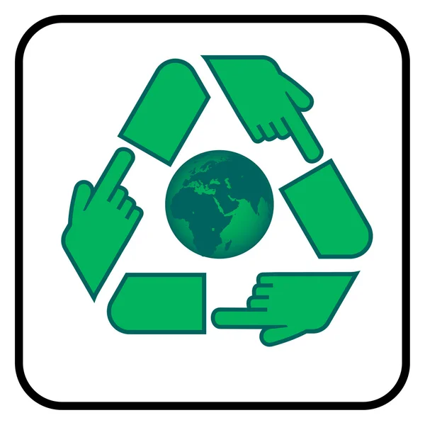 Ponto Símbolo de reciclagem — Vetor de Stock