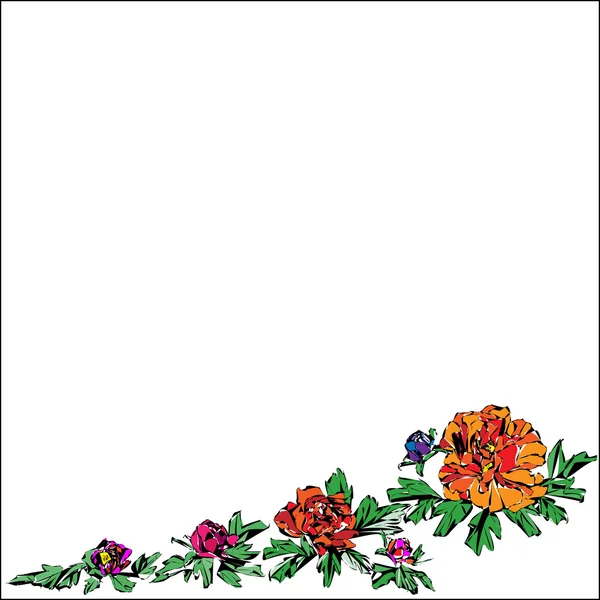 Färgstark blomma bakgrund — Stock vektor