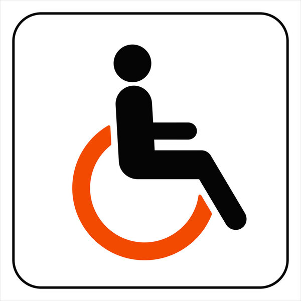 disabled icon sign vector