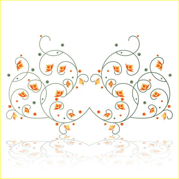 Ensemble floral vectoriel — Image vectorielle