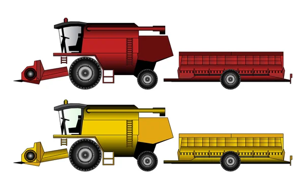 Raccoglitore trattore attrezzature agricole — Vettoriale Stock