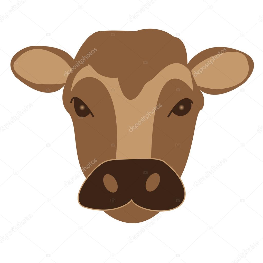 brown little cow head