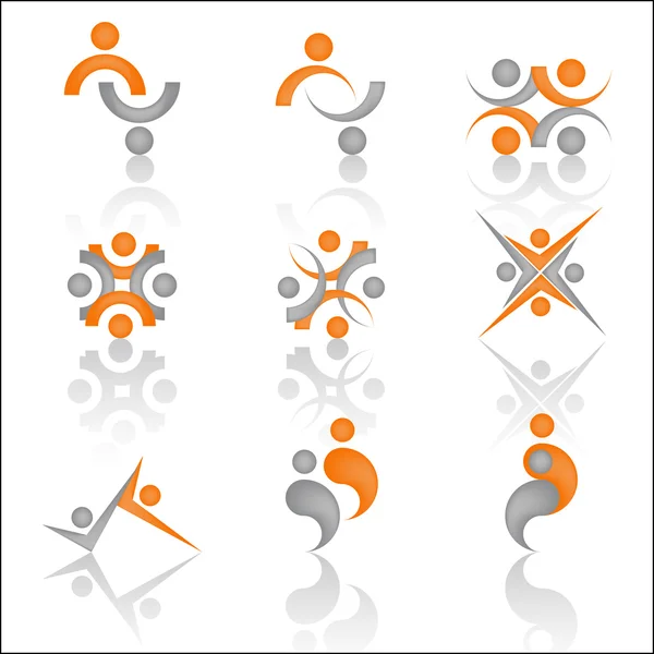 Team symbolen voor ontwerp — Stockvector