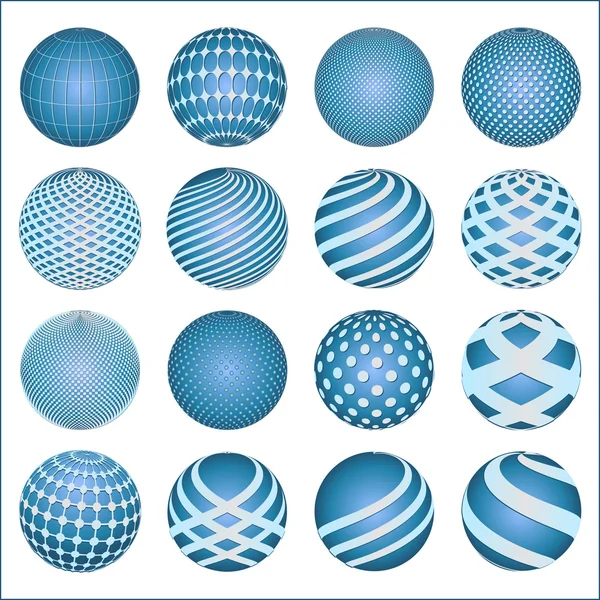 Blue sphere spheres — Stock Vector