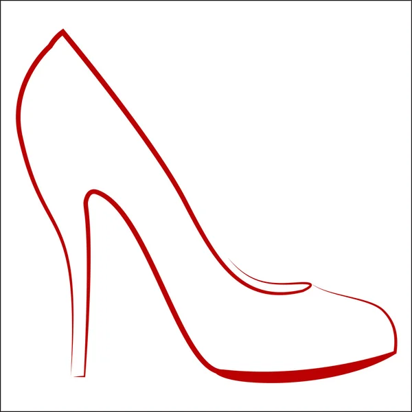 Chaussure femme — Image vectorielle