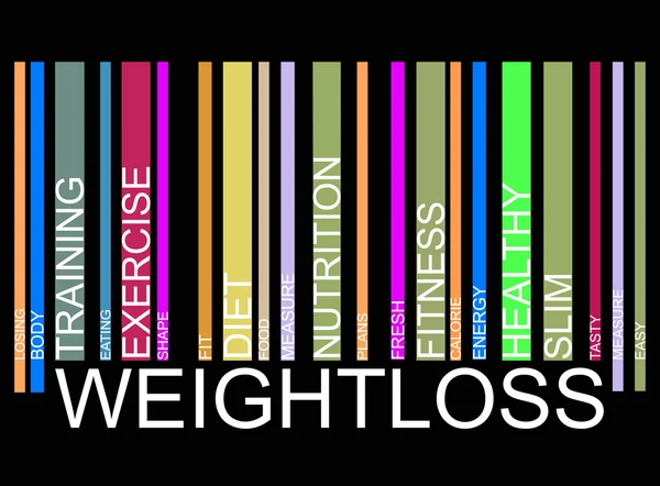 Weightloss tekstu kodu kreskowego, wektor — Wektor stockowy