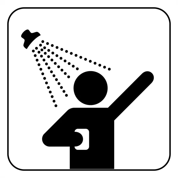 Douche teken vector — Stockvector