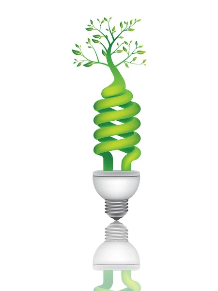 ECO tree BULB — Stock Vector