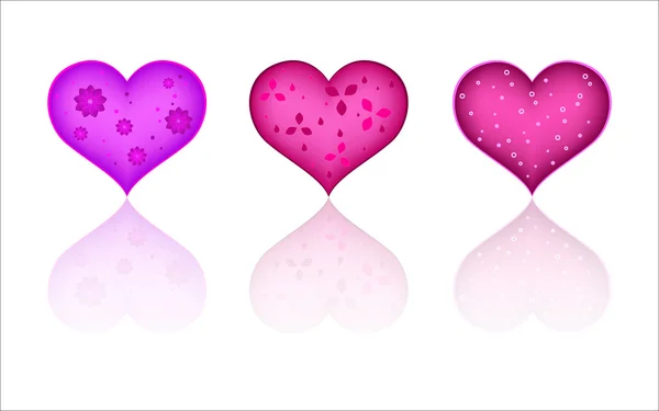 粉红色的心 — 图库矢量图片