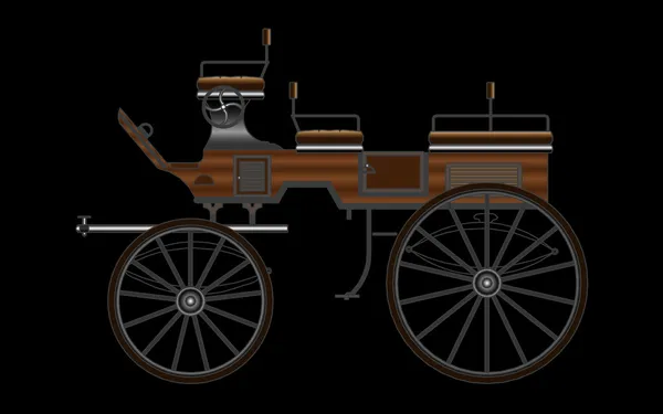 Paard en wagen, vector — Stockvector