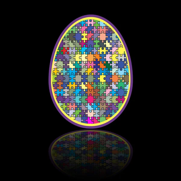 Puzzle oeuf de Pâques — Image vectorielle