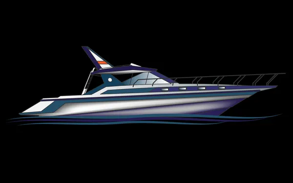 Luxury Yacht , vector — Stock Vector
