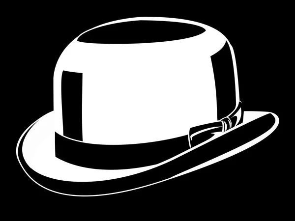 Elegante cappello nero — Vettoriale Stock