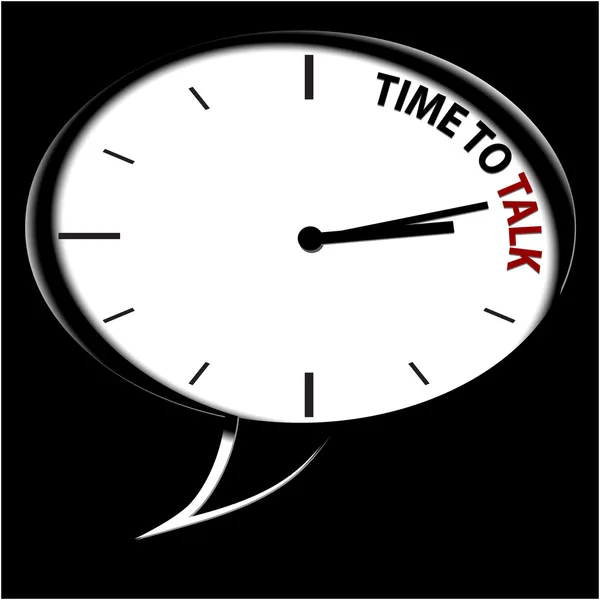 Jam "Waktu untuk Berbicara" " - Stok Vektor