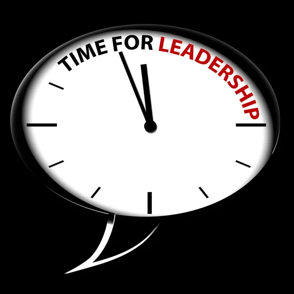 Orologio a bolle "Tempo di leadership " — Vettoriale Stock