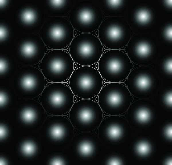 Black hexagonal pattern — Stock Vector
