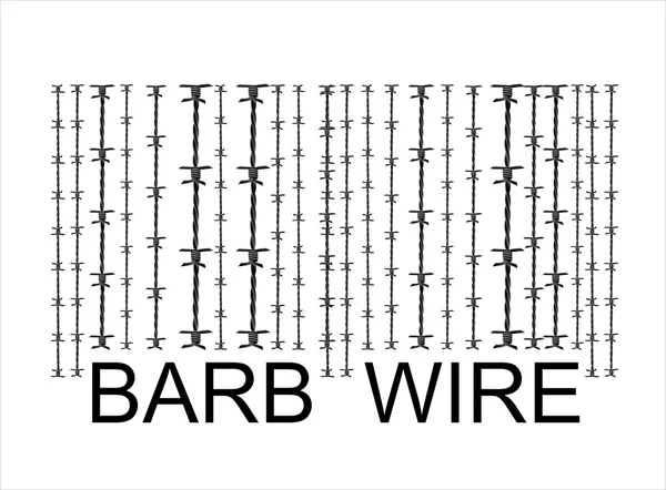 Barbwire streckkod, vektor — Stock vektor