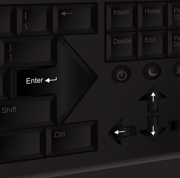 Flèche entrer clavier — Image vectorielle