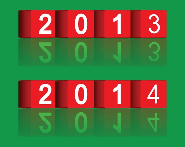 Кубики 2011-2020 років — стоковий вектор
