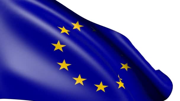 Прапор Європи — стокове відео