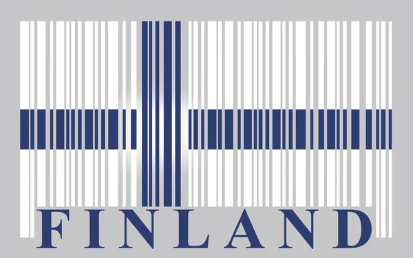 Finlande code à barres drapeau — Image vectorielle