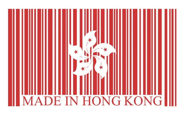 Hong Kong barcode flag — Stock Vector