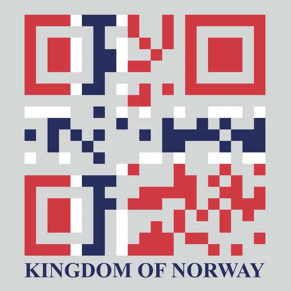 Noruega bandera del código QR — Archivo Imágenes Vectoriales