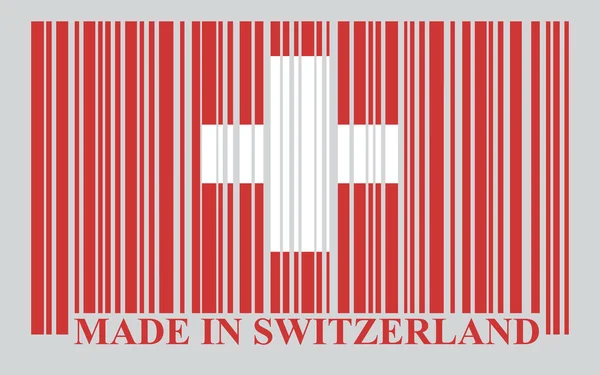 Switzerland barcode flag — Stock Vector