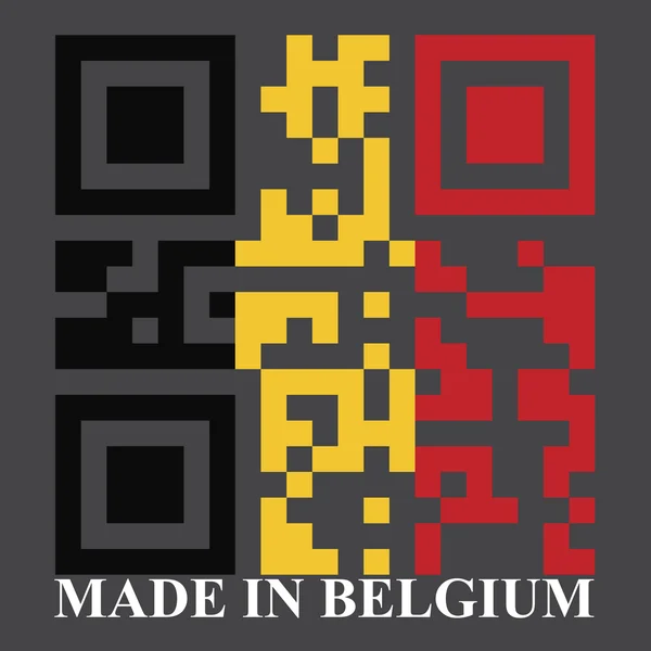 Belçika qr kod bayrağı — Stok Vektör