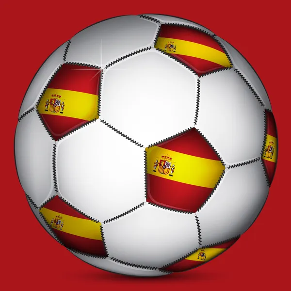 Испанский футбольный мяч — стоковый вектор