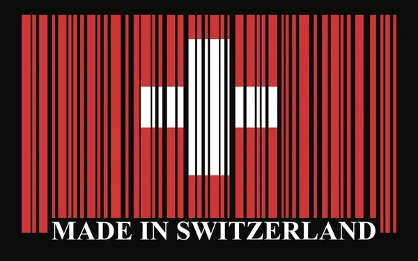Suiza código de barras bandera — Archivo Imágenes Vectoriales