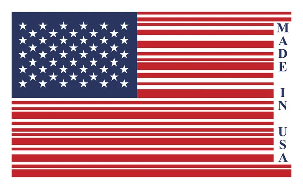 Прапор США штрих-коду — стоковий вектор