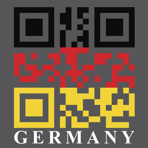 Alemania Bandera del código QR — Archivo Imágenes Vectoriales