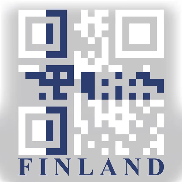 Finlandia Código QR — Archivo Imágenes Vectoriales