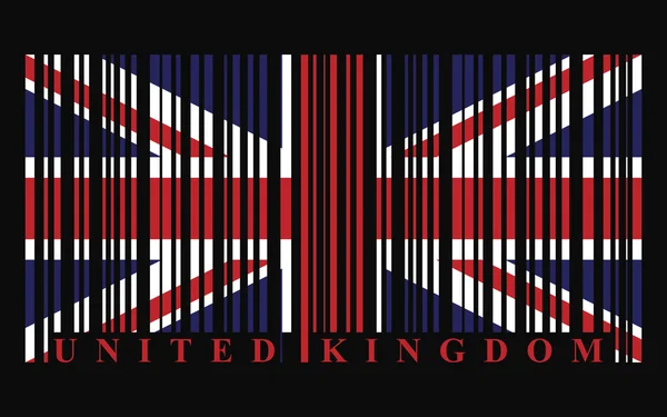 Bandiera codici a barre UK — Vettoriale Stock