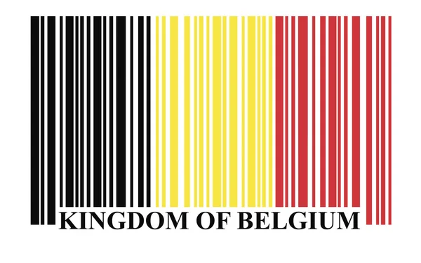 Belgique code à barres drapeau — Image vectorielle