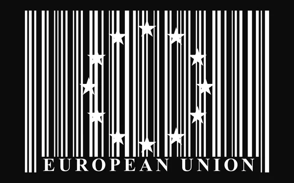 EU barcode flag — Stock Vector