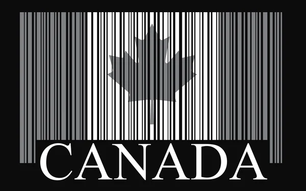 Kanada barcode flagga — Stock vektor