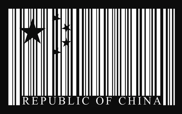 China barcode flag — Stock Vector