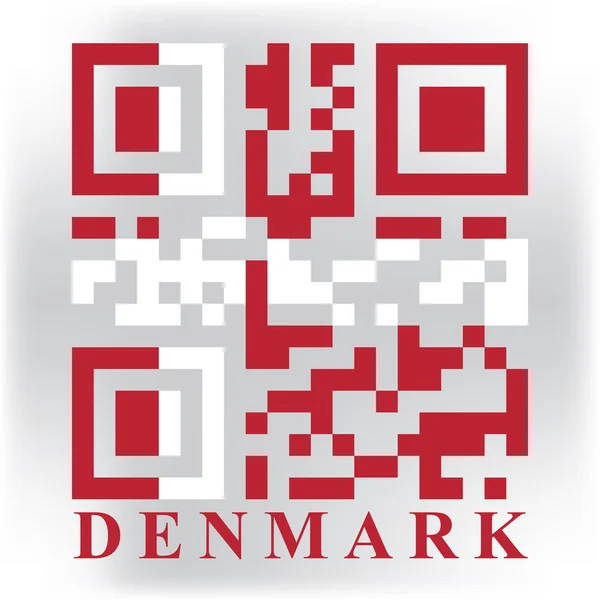 Dinamarca Bandera del código QR — Archivo Imágenes Vectoriales