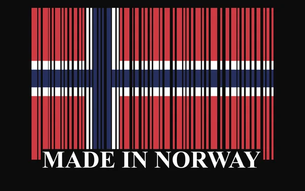 Norway barcode flag — Stock Vector