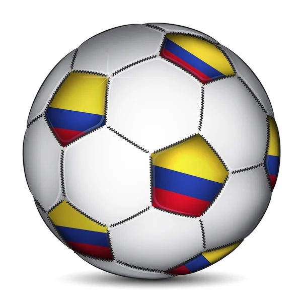 Columbia soccer ball — Stock Vector