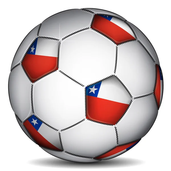 Pelota de fútbol Chile — Vector de stock